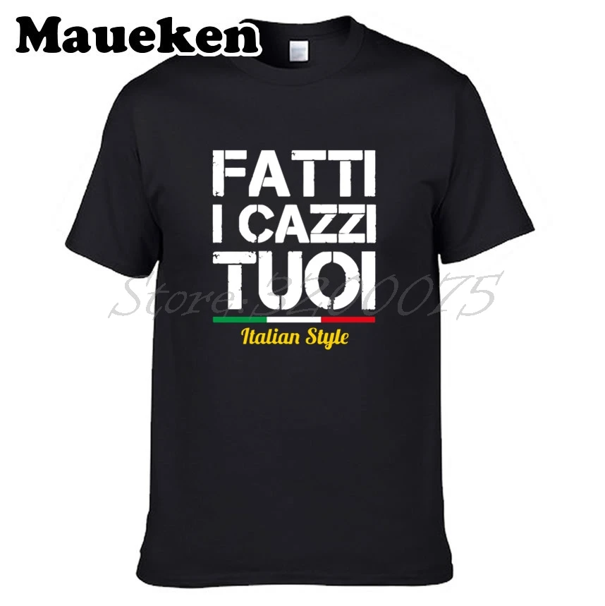 Мужская футболка FATTI I CAZZI TUOI в итальянском стиле для фанатов подарок с круглым