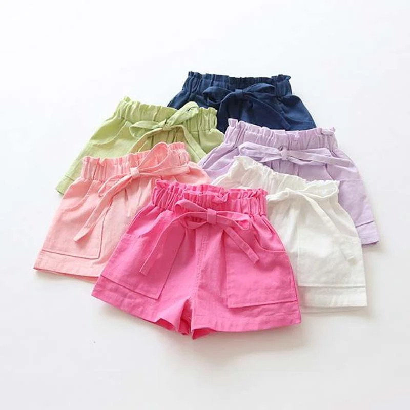 Pantalones de algodón para pequeñas, de Color caramelo, ropa para niñas pequeñas|girls shorts|kids shortschildren shorts -