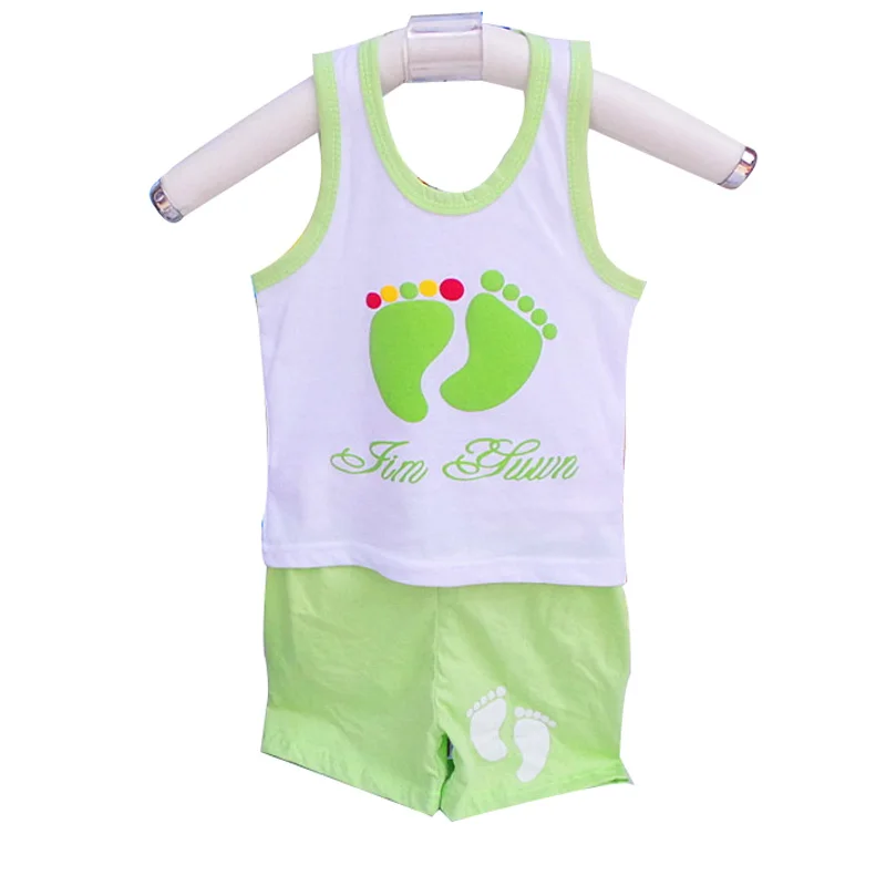 2016 summer summer baby clothing cotton vest 2pcs suit fashion children