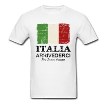 Camiseta Vintage de algodón con bandera de Italia para hombre, camisetas blancas, ropa de hombre, camiseta de verano, camisetas de ocio con cuello redondo, camiseta de estudiantes