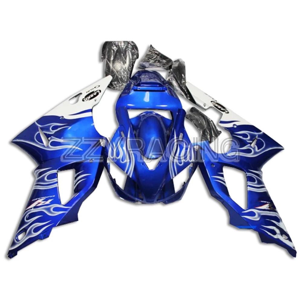 

Injection Fairings for Yamaha YZF R1 1998 1999 Panels YZF1000 98 99 Complete Kit Blue With White Flames New Body Kit Panels