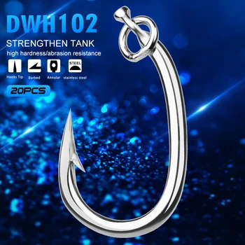 

20pc PRO BEROS Brand Saltwater Fishing Hook Tuna Hook 10/0#-16/0# Model stainless steel fishhook Made in Taiwan