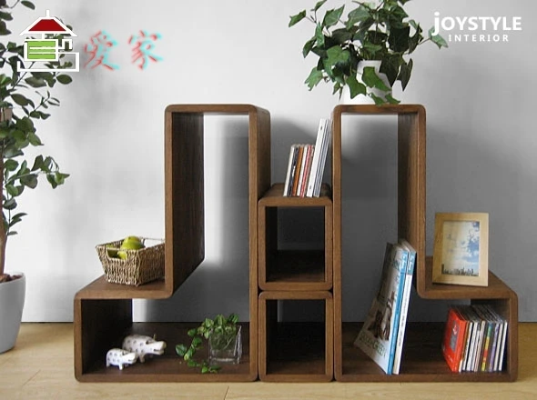 European style furniture/simple/modern/solid wood/white oak storage rack/bookshelf/flower shelf 2 colors