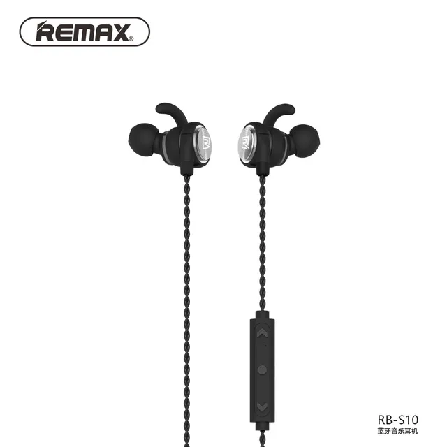 remax RB-S10, беспроводная Bluetooth гарнитура, Hi-Fi стерео Музыкальная гарнитура, Магнитная Адсорбция, дизайн для iPhone, Xiaomi - Цвет: No retail box