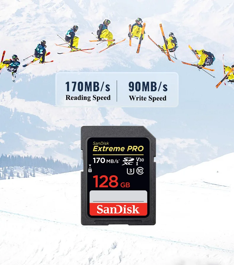 Sandisk флешка карт micro sd карты SDHC/SDXC 128 гб Class10 карты памяти 170 МБ/с. картао де Memoria для цифровых камер canon tarjeta sd