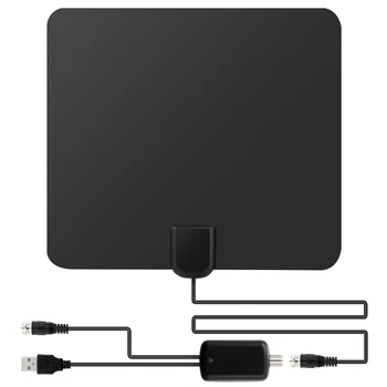 

SOONHUA High Gain Freeview HD Digital TV Antenna Indoor Television Aerial Amplifier 50 Mile Range Flat Design for HD TV DTV Box
