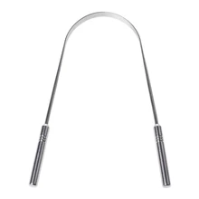 Скребок для чистки языка из нержавеющей стали, уход за полостью рта