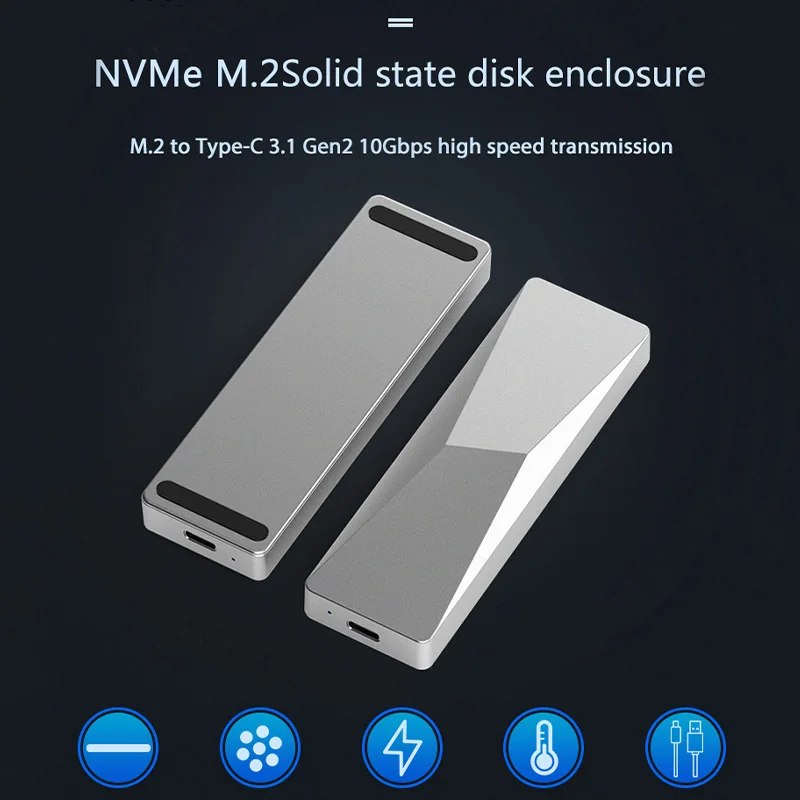  Blueendless M.2 Nvme Ssd Festplatte Fällen Typ C 31 Gen2 10Gbps High Speed Übertragung Aluminium Fe