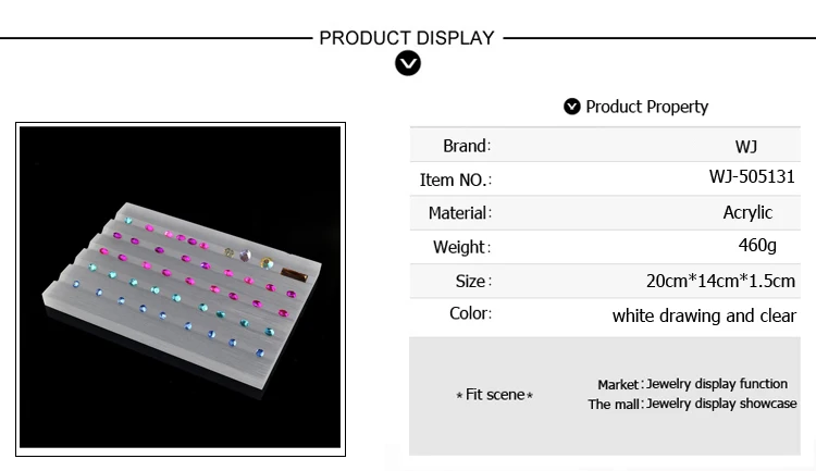 Высокое качество акриловый камень дисплей лоток держатель драгоценных камней свободные Алмазная Витрина ювелирных изделий бусины подставки каменный Органайзер пластин