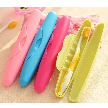 

4 Colors Portable Plastic Toothbrush Storage Box Travel Toothbrushes Holder Tooth Brush Organizer Teeth Brush Container-