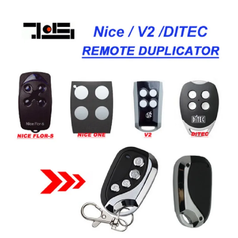 

10pcs DITEC GOL4, V2 PhoenixV2 PHOX, Nice Flors, Nice One Remote control Replacement 433,92Mhz clone duplicator