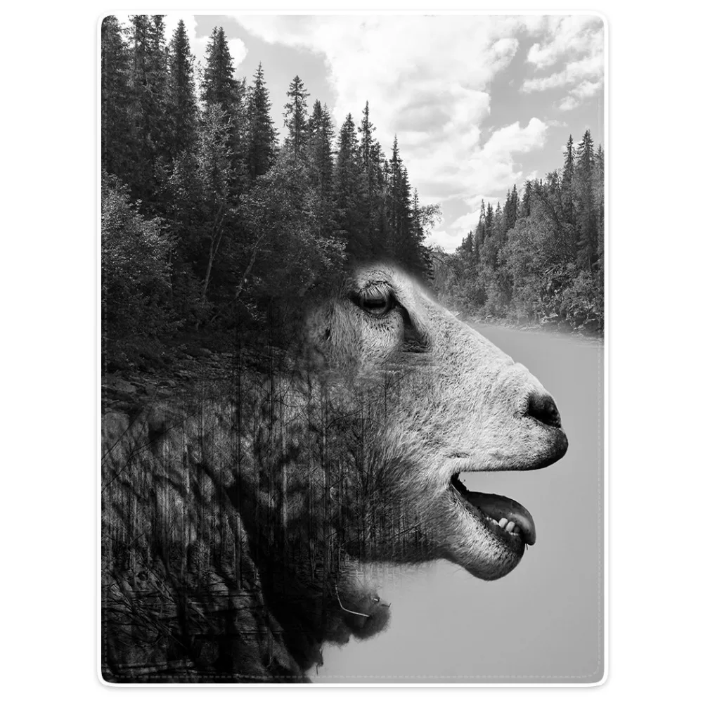 

Super Soft Blankets Comfort Plush Machine Wash Funny Personality Sheep Mountain River Sofa Bed Throw Cobertor Blanket