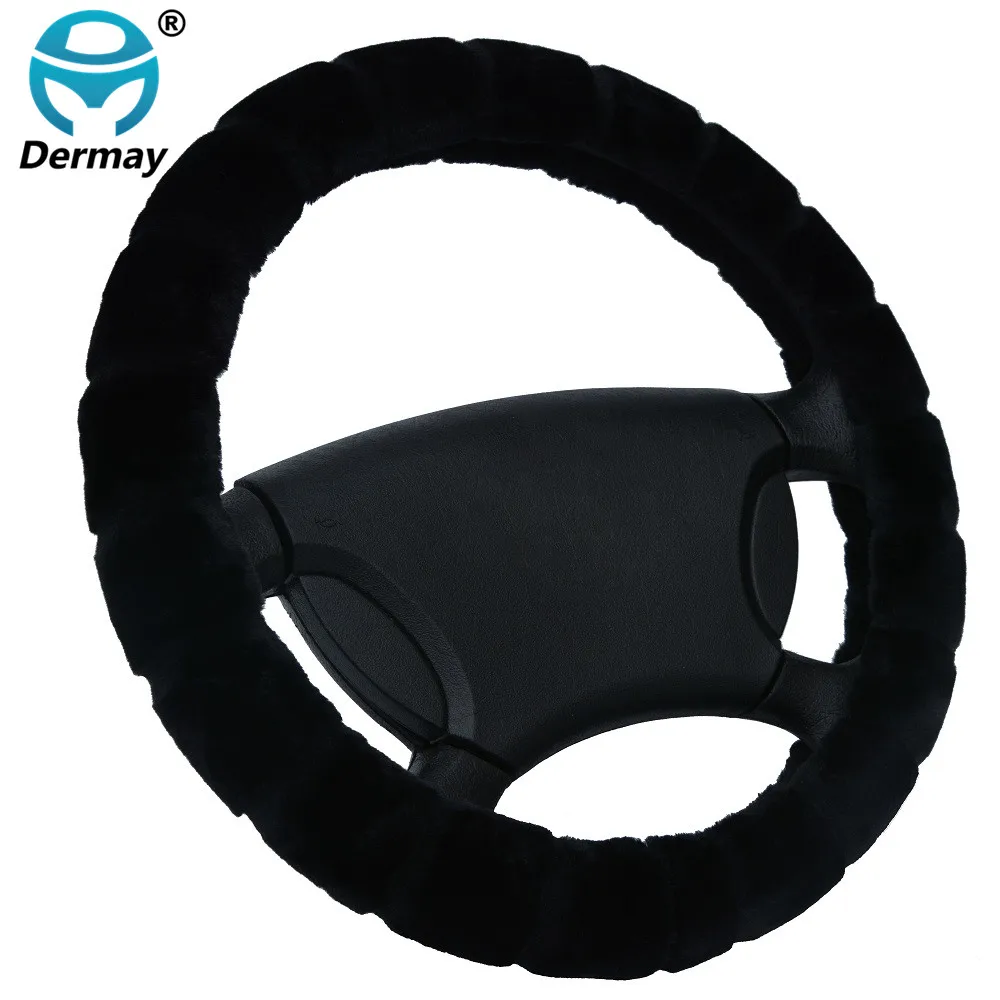Winter Warm Imitation Fur Steering Wheel Cover For Car Steering Wheel