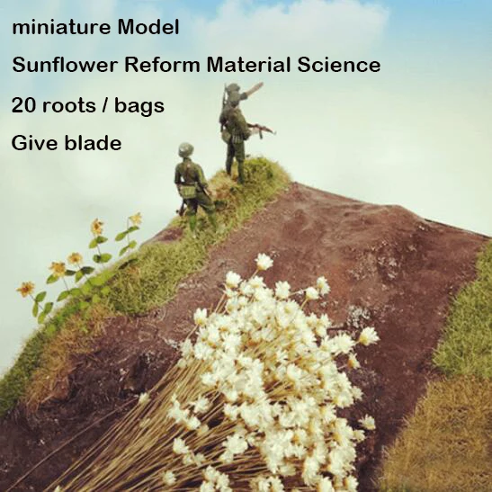 

miniature Scenario model Sunflower Cluster Modification Material 1/35 DIY Material for Terrain Sand Table Military scenario