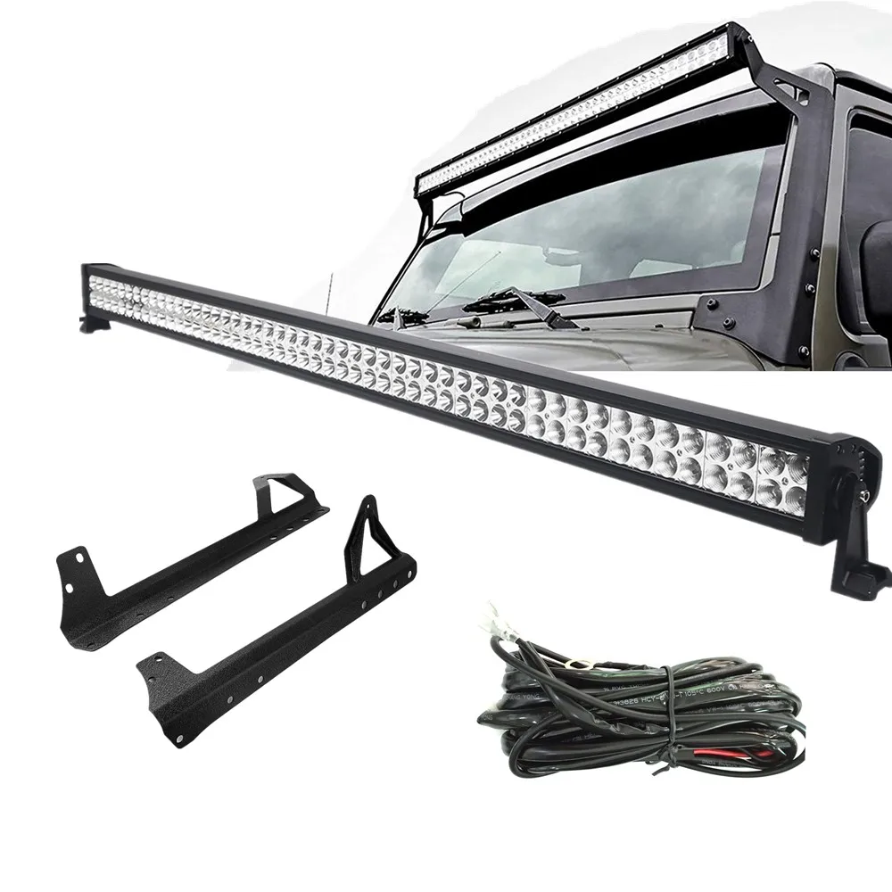 

Car Accessories 52" 300W Double Row LED Work Light Bar for Jeep Wrangler TJ 97-06 With Mounting Brackets Free Wire Harness