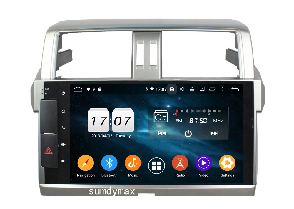 Clearance 10.1" two din car dvd player for toyota land cruiser PRADO 2014-2015 with android 9.0 octa core 4G RAM 64G ROM built in wifi 5