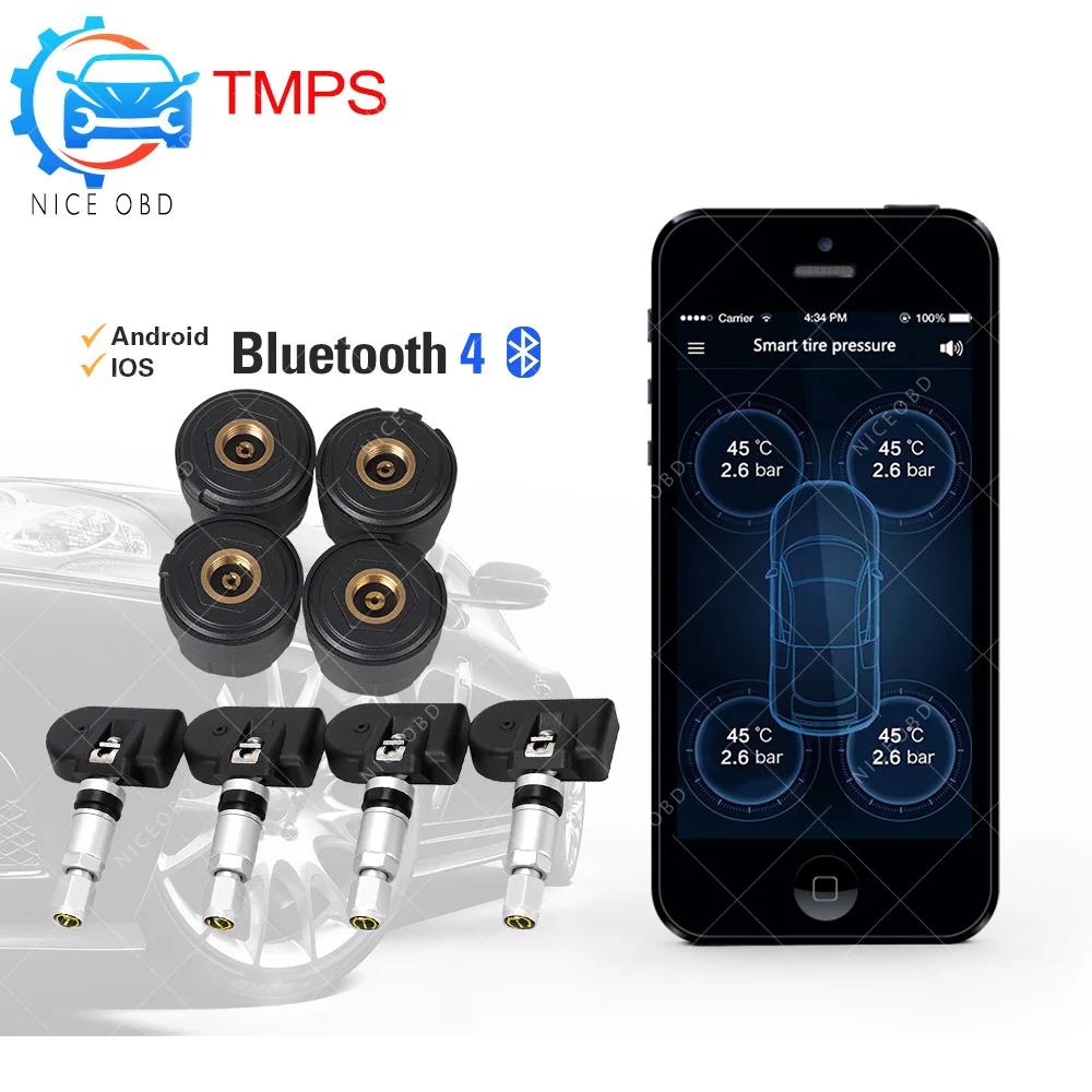 TPMS VC601 Car Tire Pressure Monitor System OBD2 Diagnostic Tool Works ...