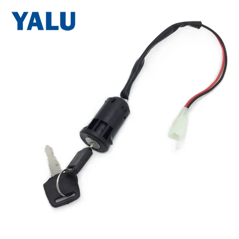 Best YALU Universal Motorcycle Motorbike Ignition Switch Key Power Lock For Electric Bicycle Electric Scooter Motor Two Wiring Part 0