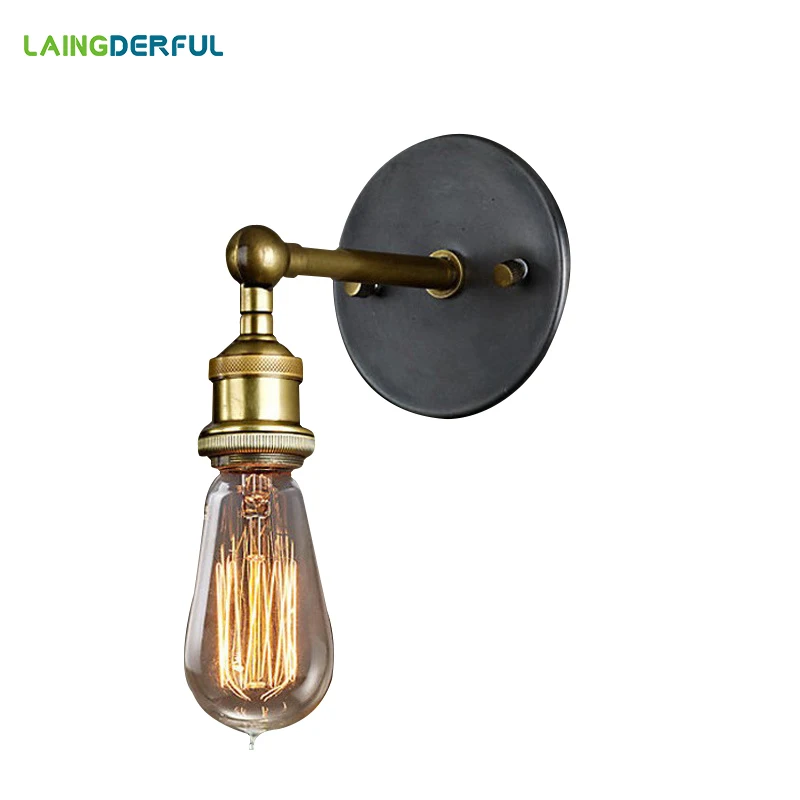  Nordic Style Vintage Wall Lamp Country Style Metal Wandlamp Bedroom Light Retro Wall Lights for Hom - 32882919452
