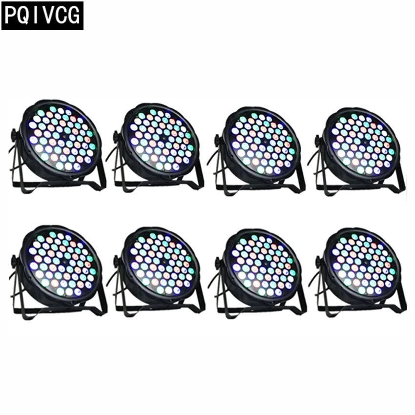 

8pcs/ 54x3w led par lights rgbw dmx par led disco lights high brightness %