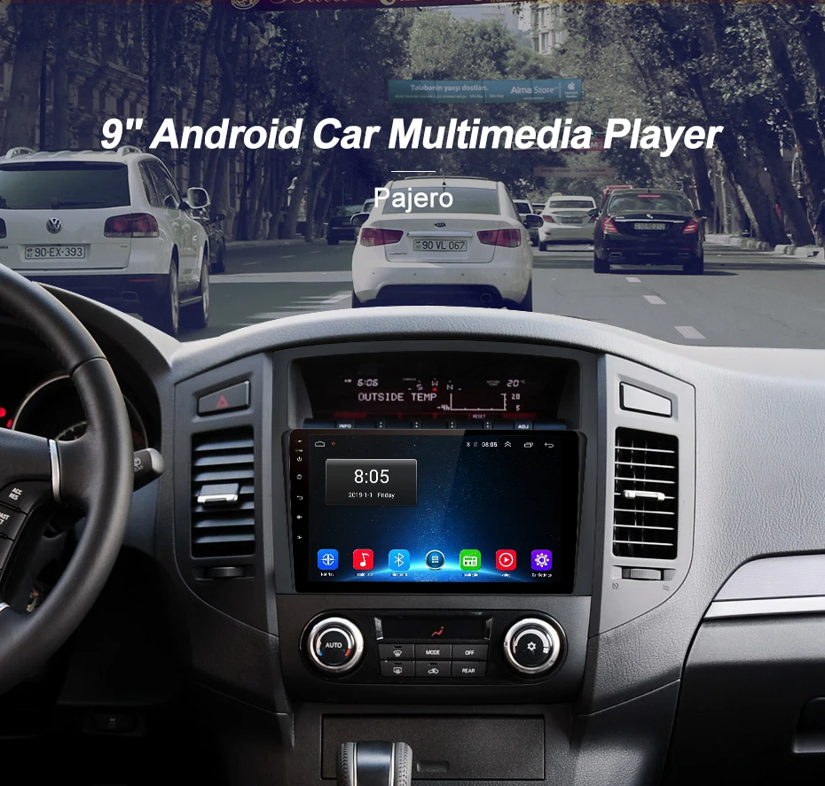 Clearance AWESAFE 2 din Android Car DVD Player GPS for Mitsubishi Pajero 2004 2005 2006 2007 2008 2009 2010 2011 2012 2013 2014 Radio 2