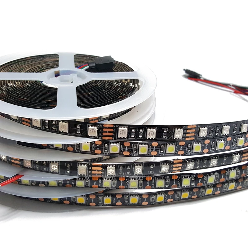 LINYE черная печатная плата Светодиодная лента DC12V 5050 SMD 60 светодиодов/м 5 м/лот IP65
