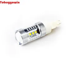 Ampoule de Voiture LED 3157 P27/7W 12V 24V 6500K, Blanc Pur, 15x1W 2323SMD, pour Feu de Freinage