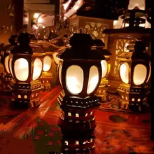 10 шт. Золотой светодиодный Рамадан фонари для мусульманского праздника Рамадан украшения 2 м декоративные для Eid Mubarak теплый белый