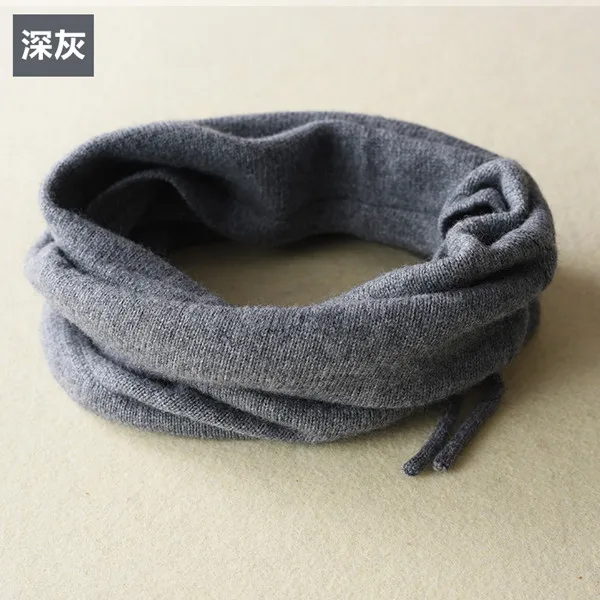 YUNSHUCLOSET women New pattern Cashmere scarf Neck hats 8 kinds of color Higt quality free shipping - Цвет: Темно-серый