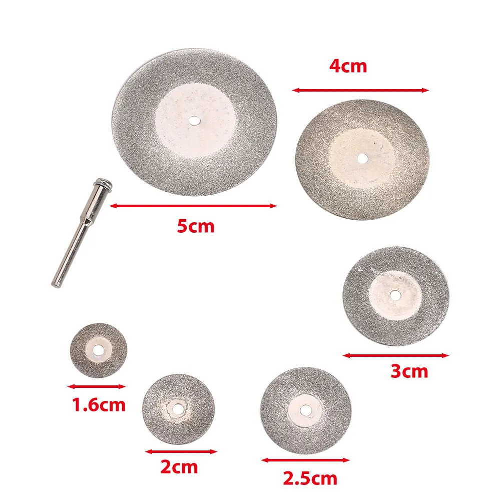 1 шт 16/20/25/30/40/50 мм Мини Алмазный Пильный Диск Серебро режущие диски для Dremel сверла подходят для вращающихся инструментов роторный