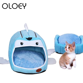 

Plane Shape Pet Dog Bed Warming Soft Material Nest Fall and Winter Dog House For Small Medium Puppy Dog Cat Baskets Mat