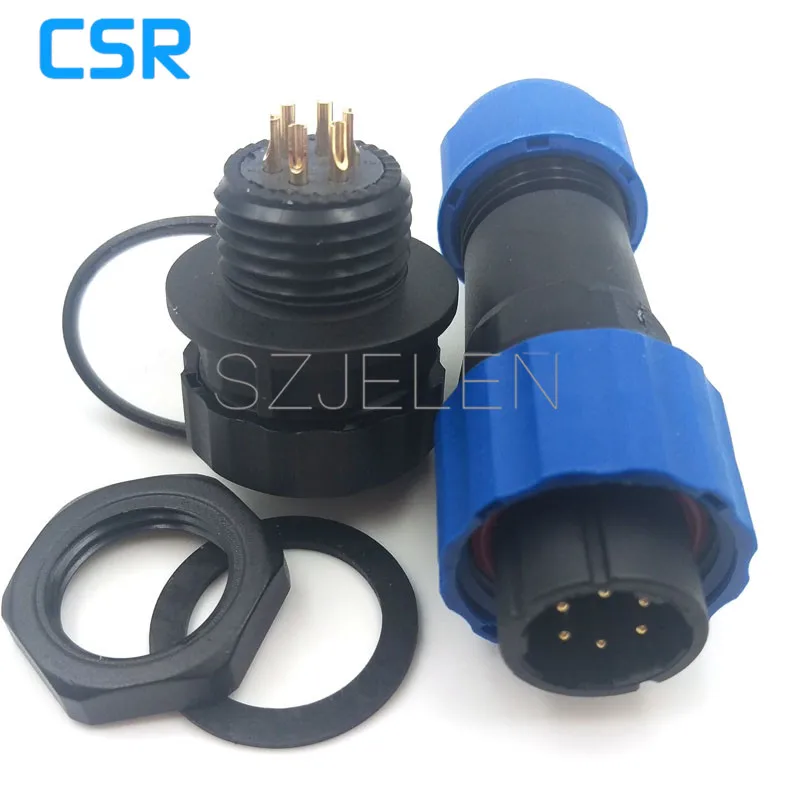 SD16 , 6 pin Outdoor waterproof connector connector plugs and socket