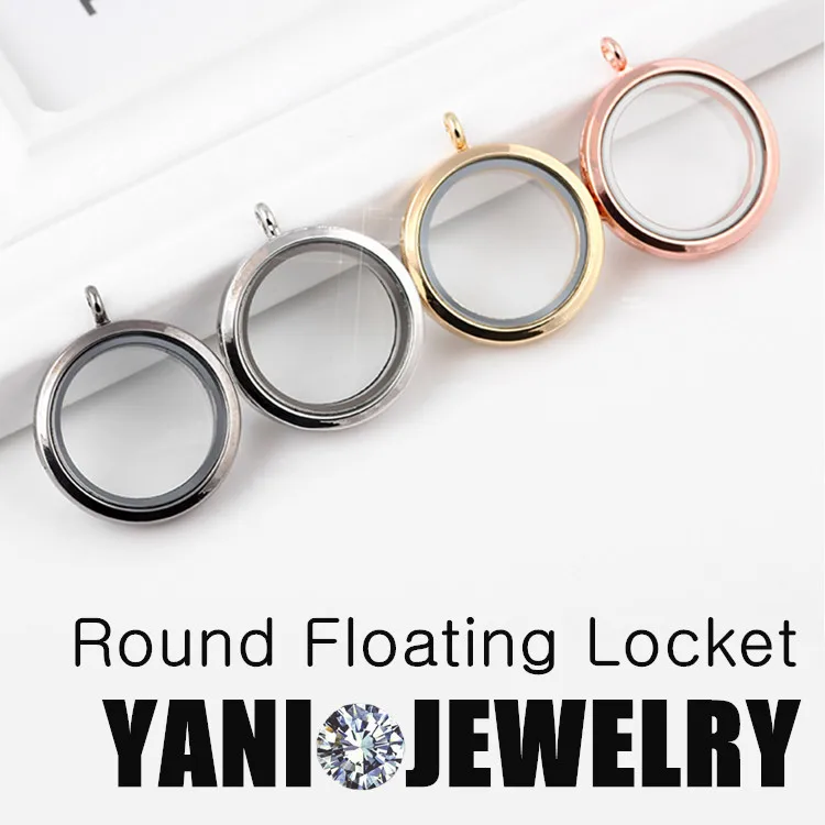 10PCS 30mm Round Living Memory Glass Locket Floting Charm
