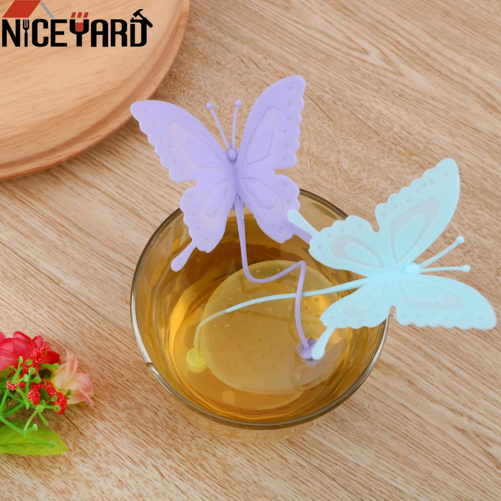 

NICEYARD Silicone Teabags Tea Tools Tea Bags Strainers Filter Tea Infuser Cute Butterfly Kitchen Gadget