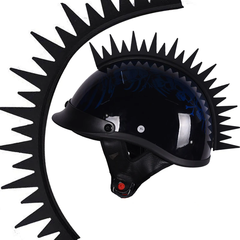

Universal Personality Motorcycle Helmet Decoration Halley decorative horn Silica gel Mohawk Punk Style Helmet Part