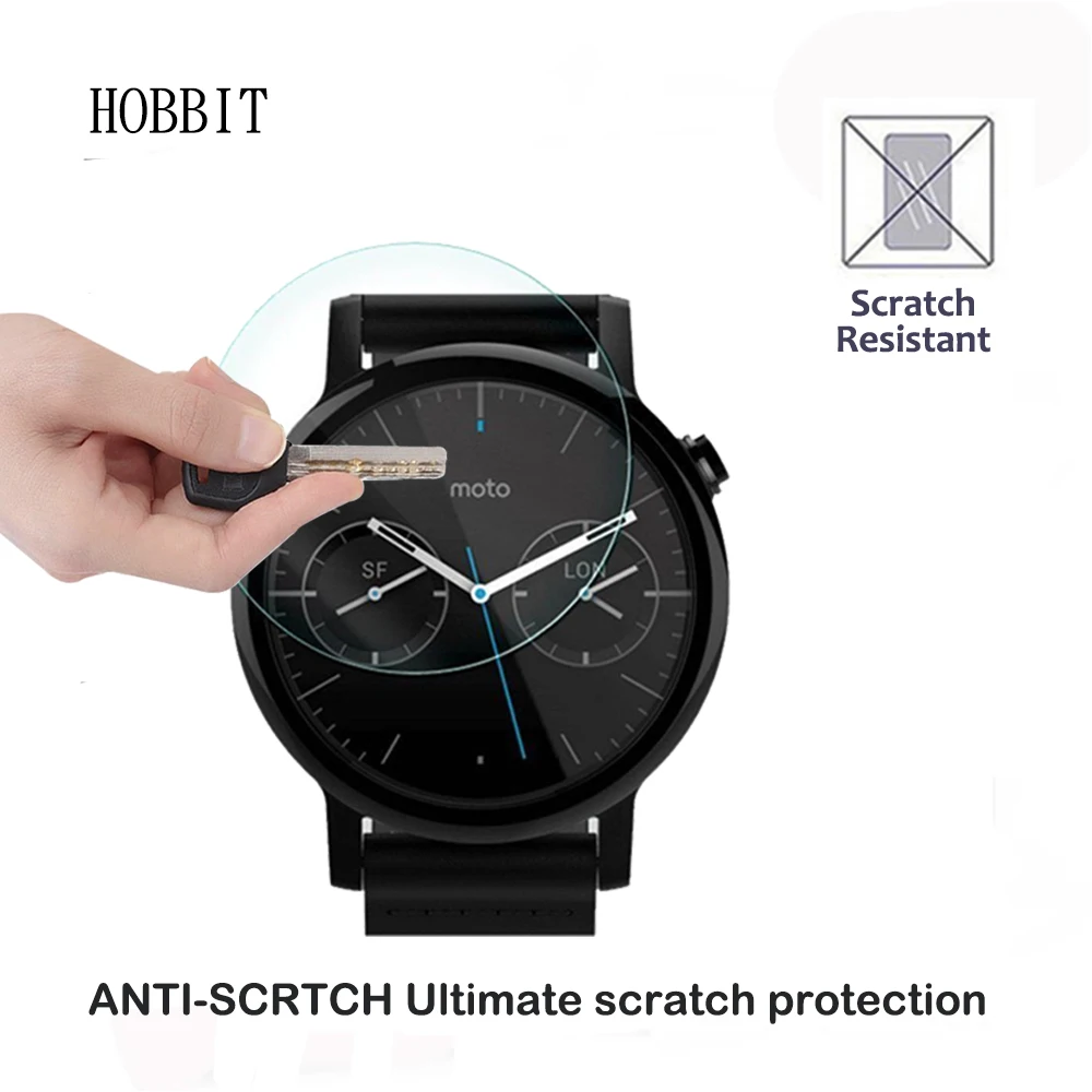 2 шт. в упаковке для Moto 360 42 мм 2nd Gen 0,3 мм 2.5D 9H закаленное стекло для защиты экрана Ультра прозрачное покрытие от царапин Смарт-часы, пленка