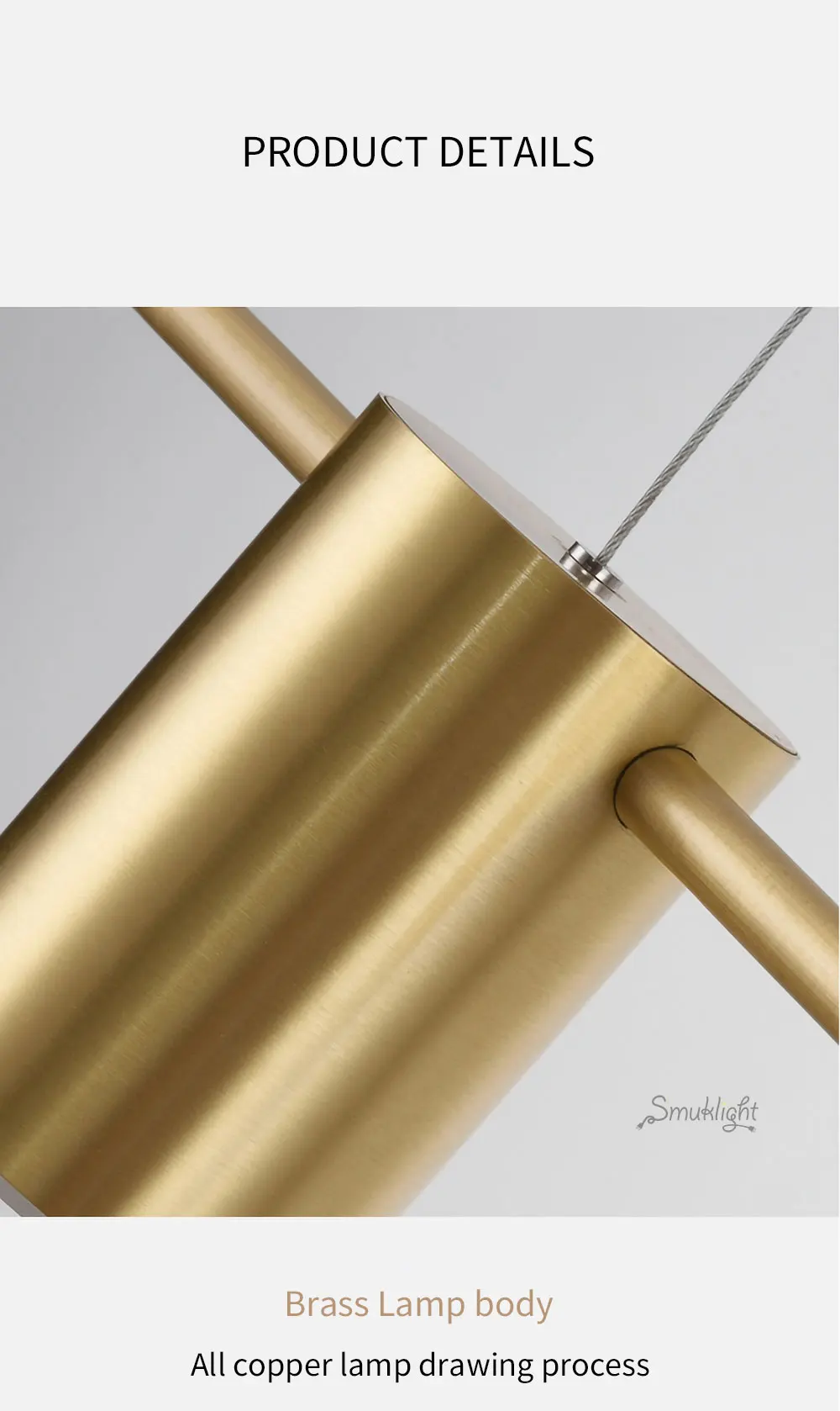 全铜吊灯三头长条极简台灯具_11