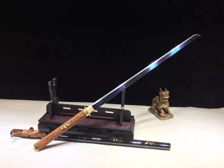 Handmade Chinese Wushu Sword KungFu Tang Jian Sharp High Manganese Steel Blade Full Can Be Cut Bamboo - Цена: 