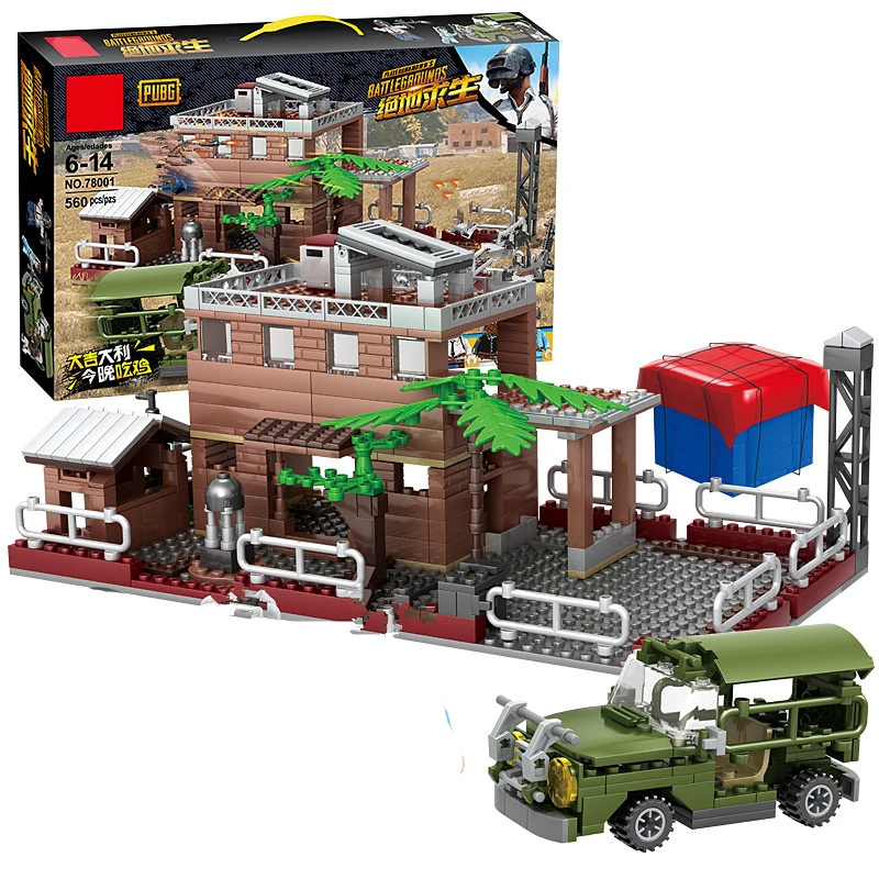  Fit military weapon guns PUBG FPS Game Unknown's Battlegrounds Model Soldier Army SWAT MOC Building