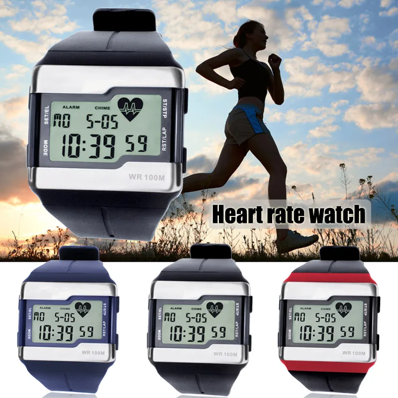 

Multi-function Testing Men Watches Waterproof Calorie Test Sports Heart Rate Wristwatch Clock Man Luminous Watch  LL@17