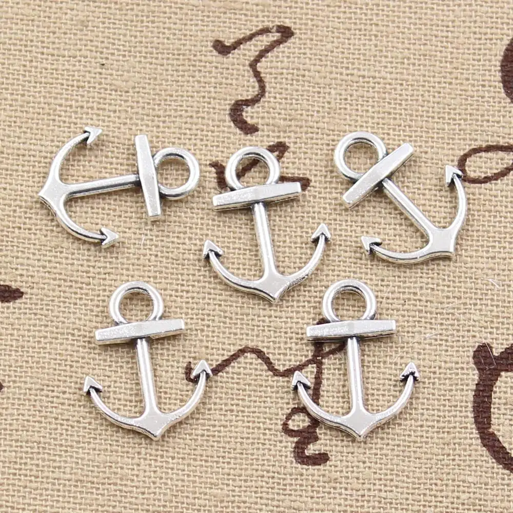 

15pcs Charms anchor sea 19x15mm Antique Making pendant fit,Vintage Tibetan Silver,DIY bracelet necklace