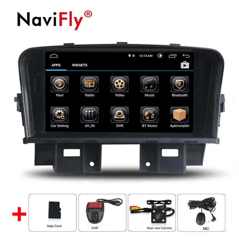 Top 2din Android 8.1 Car radio dvd Player multimedia For Chevrolet Cruze 2009 2010 2011 2012 2013 WIFI RDS FM BT USB GPS Navigation 0