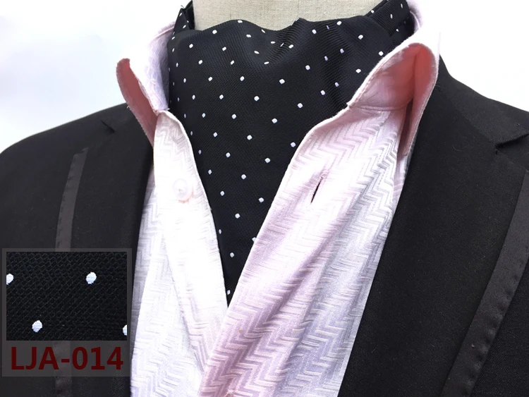 Модные Дизайн галстук роскошные элегантные точка Ascot классический Britsh Стиль жаккардовые модников для Для мужчин