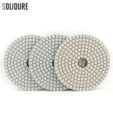 3pcs set 100mm 4 inch dry or wet diamond 3 step polishing pads premium diamond polishing