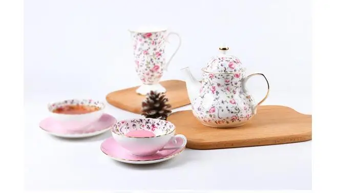 Стиль, Западный китайский чайный набор, чайная чашка с домашним английским послеобеденным черным чаем, чайный горшок, керамический, комбинация
