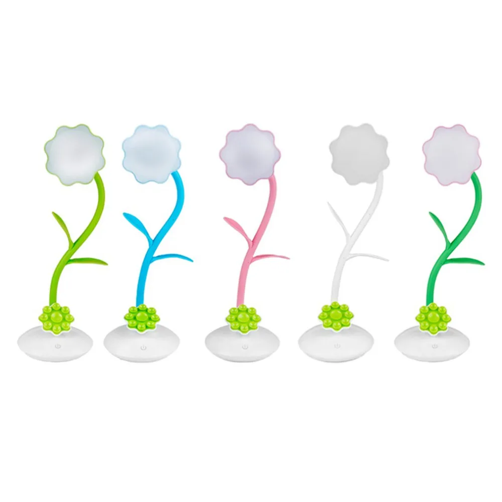 LED charging desk lamp mobile phone bracket learning small table retractable folding sun flower station | Лампы и освещение