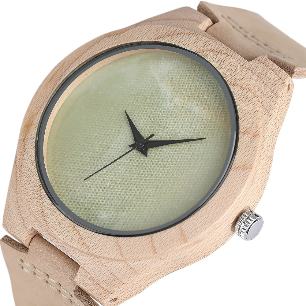 Novelty Nature Whitening Wood Watches for Men Women Handmade Bamboo