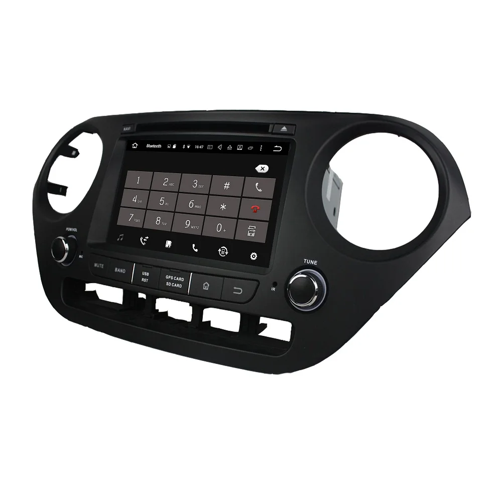 Discount Android 8.1 Quad Core 7" Car Radio DVD GPS Multimedia Head Unit for Hyundai I10 2014 2015 2GB RAM Radio Bluetooth Mirror-link 2