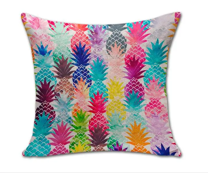 Многостильный льняной ананас домашний офисный диван с подушкой наволочки подушки, Наволочки - Цвет: D