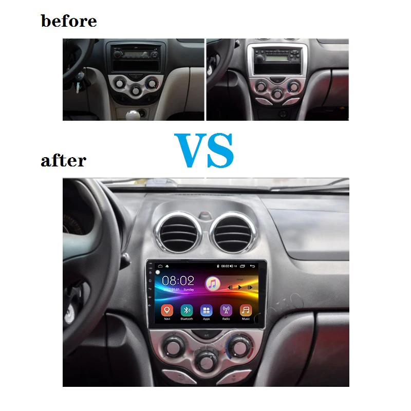 Best J2/J3 Turin Android 9.0 8-core 4+64G gps satellite navigator multimedia radio android 1 din for JAC J2/J3/J3 Turin 1